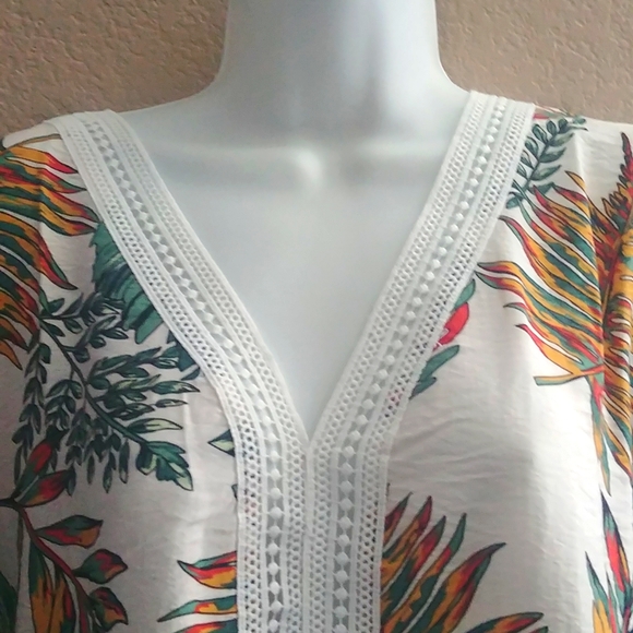 Palm Leaves Beach Cover up S/M - Picture 3 of 6